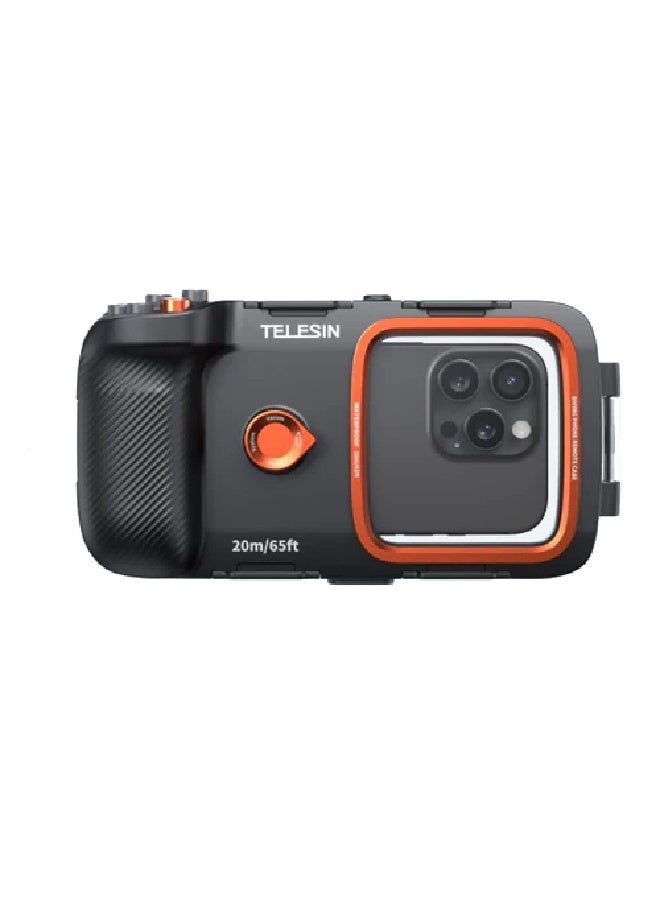 TELESIN Diving Phone Remote Case For iphone - Black - Image 1